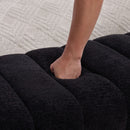 Modern Upholstered Armless Bed Bench With Channel Tufted Design