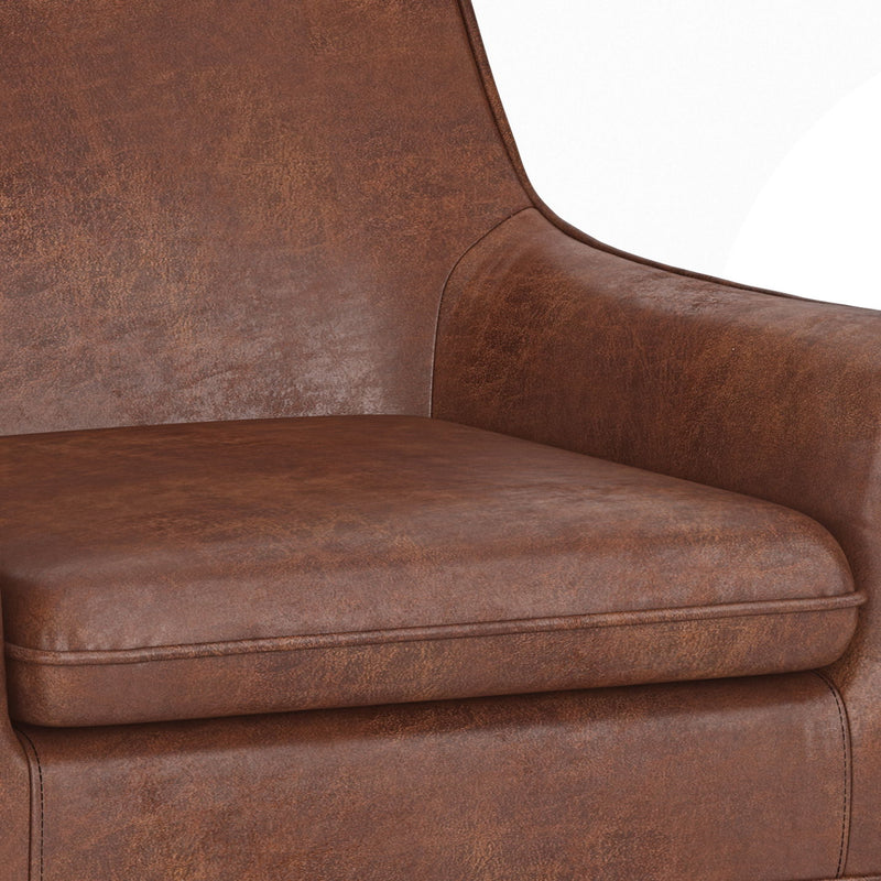 Robson - Accent Chair - Distressed Saddle Brown