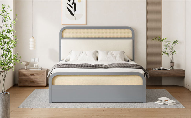 Platform Bed With Trundle And 2 Drawers