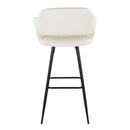 Margarite - Contemporary Fixed Height BarStool With Square Footrest (Set of 2)