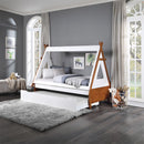 Loreen - Twin Bed - Oak & White Finish - Atlantic Fine Furniture Inc