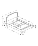 Bed Upholstered, Transitional