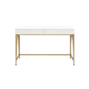 Lightmane - Writing Desk Same Ac00900) - White High Gloss & Gold