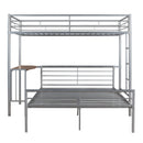 Bunk Bed With Desk, Ladder And Quality Slats For Bedroom