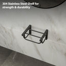 Rectangular Bathroom Sink With Towel Bar & Faucet Hole, Wall Mounted - White