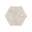 Hexagon Natural Stone Marble Tile, 3D Fluted (Set of 12)