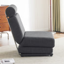 Foldable Single Chair Sofa Bed With Pillow, Easy To Store, Breathable And Wearable Linen