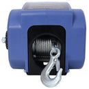 Reversible Electric 12V Trailer Winch For Boats Up To 6000 Lbs With Galvanized Wire Rope And Casing - Blue