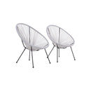 Modern Egg Shaped String Chairs (Set of 2)