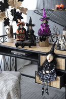 Halloween Sitting Witch Decor - Black