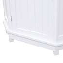 Bathroom Cabinet Triangle Corner Storage Cabinet With Adjustable Shelf Modern Style