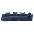 Elegant Curved Sectional Sofa With Full Foam Comfort