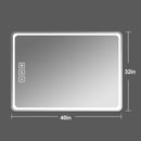 Bathroom Mirror Vanity Mirrors With Front Lights, Wall Mounted, Anti-Fog, Frameless, Horizontal Or Vertical