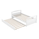 Twin Size Daybed with Trundle, White