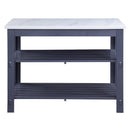 Enapay - Marble Top Top Kitchen Island - Gray