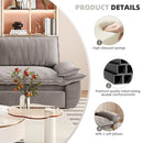 Queen Pull Out 3 In 1 Convertible Sleeper Sofa With Side Storage