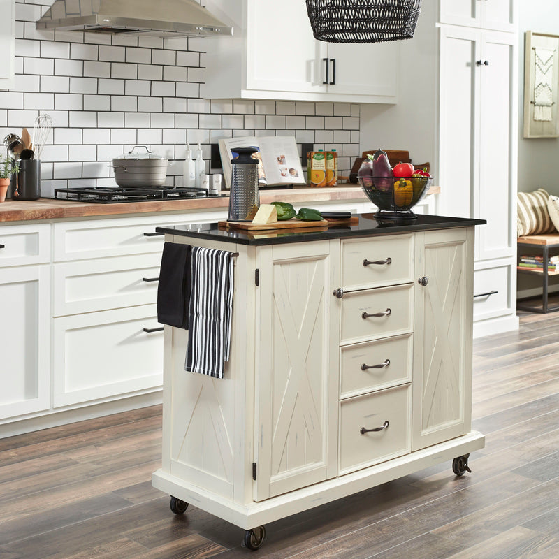 Bay Lodge - Kitchen Cart - Wood - White - 35.5"