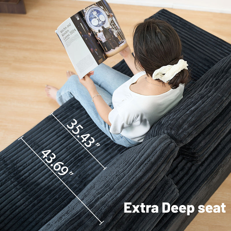 Modular U Shaped Sectional Sofa With Reversible Design