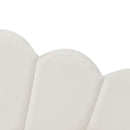 Upholstery Daybed Frame With Shell Shaped Backrest And Trundle