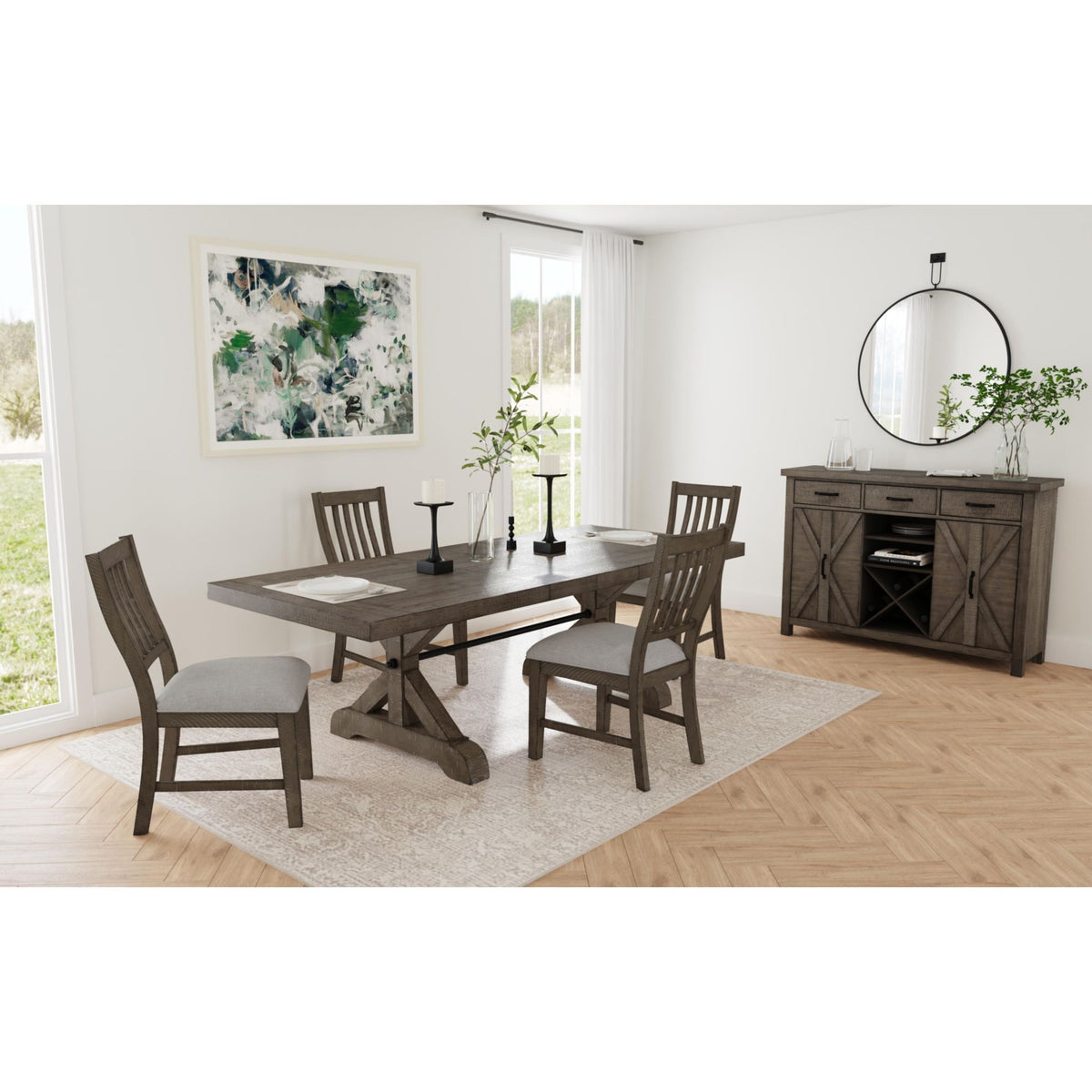 Yellowstone Standard Height Dining Set in Gray by Elements International, view 25
