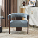 Modern Upholstered Accent Arm Chair With Barrel Back Design
