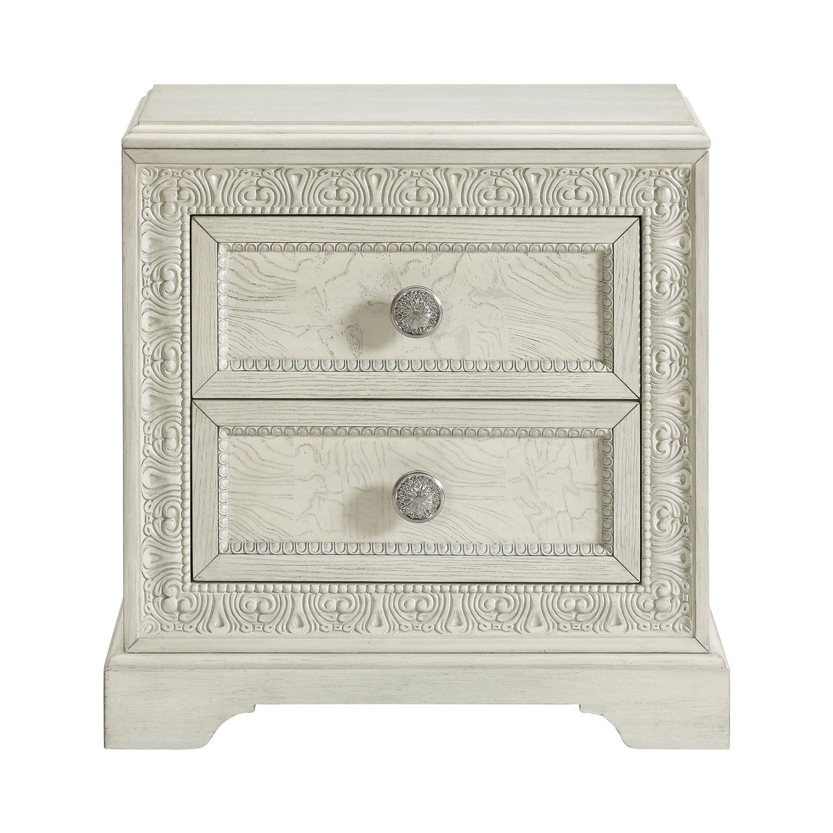 Romilly Nightstand With USB in White by Elements International, view 8