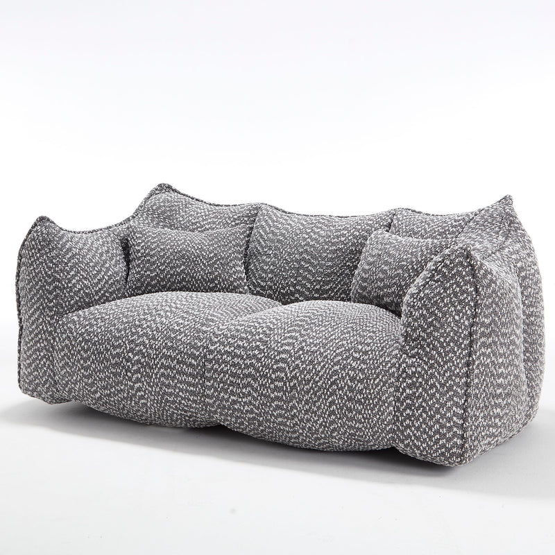 Comfortable Dual Beanbag Chair With High Resilience Foam Core For 2 People