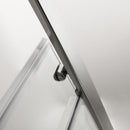 Single Sliding Bypass Shower Door, Tempered Glass Enclosure