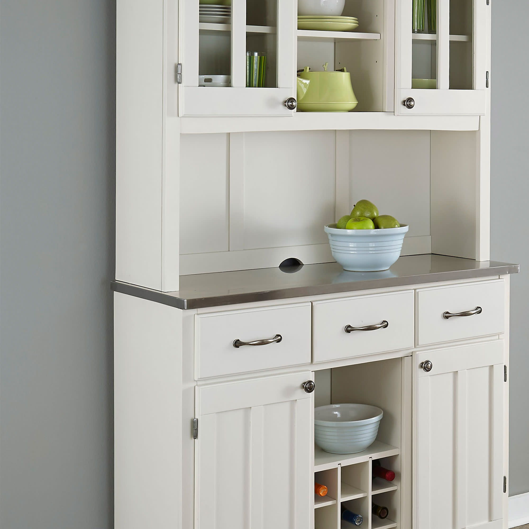 Buffet Of Buffets - Buffet With Hutch Stainless Steel Top