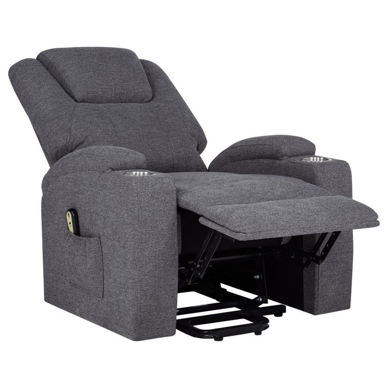 Louie - Chenille Upholstered Power Lift Massage Chair