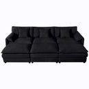 Modern Comfy Deep Seat Modular Sectional Sofa Cloud Couch With Ottoman