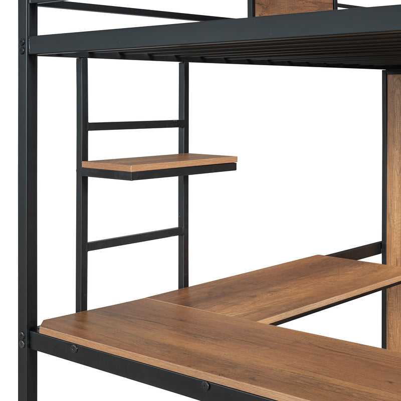 Loft Bed With L Shape Desk And Wardrobe