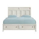 Storage Bed With Panel Headboard And Spacious Footboard Drawers