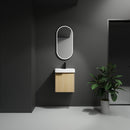 Wall Mounted Bathroom Vanity With Ceramic Sink And Storage Cabinet