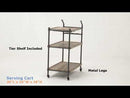 Brantley - Serving Cart - Oak & Sandy Black Finish - Atlantic Fine Furniture Inc