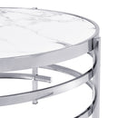 Elegant Round Table With Sintered Stone Top & Sturdy Metal Frame