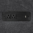 L-Shaped Sofa Convertible Sofa Bed Pull Out Sofa Sleeper With Two Back Pillows, Two USB Ports And Two Power Sockets For Living Room