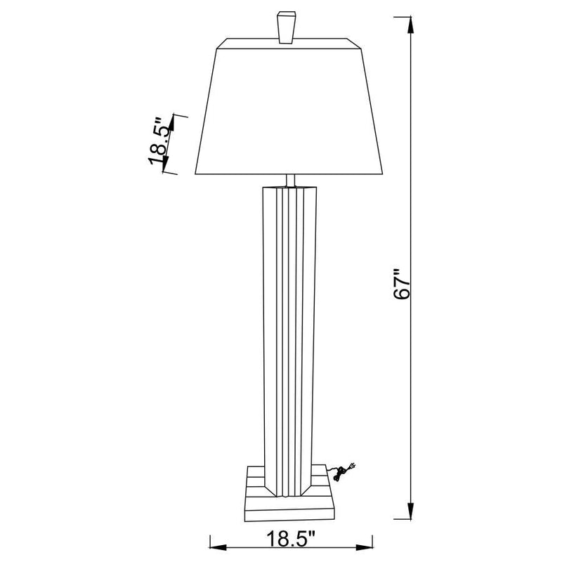 Elena - Square Tapered Mirrored Lamp