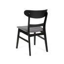 Modern Dining Chair With Upholstered Seat And Wood Frame