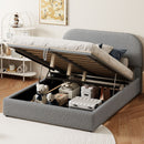 Upholstered Platform Bed With Hydraulic Storage System