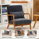 Accent Arm Chair With Pillow Upholstered