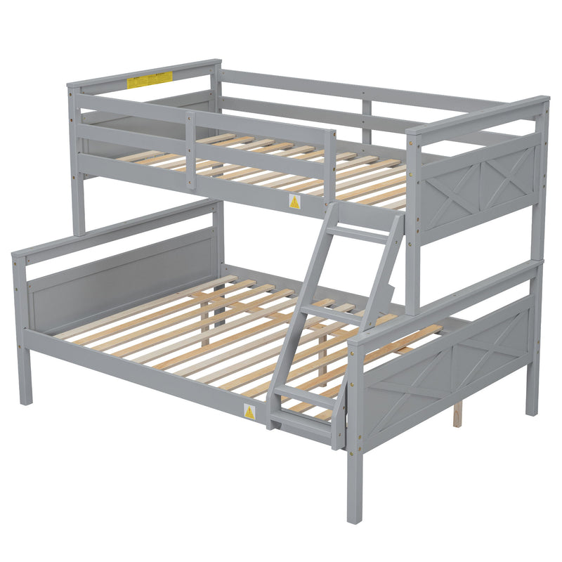 Bunk Bed With Ladder And Safety Guardrail