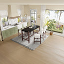 5 Piece Counter Height Dining Set, Bar Table With 4 Upholstered Chairs