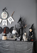 Gnome Decor, For Halloween Decor - Black / White