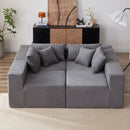Modular L Shaped Sectional Compressed Sofa, Free Combination