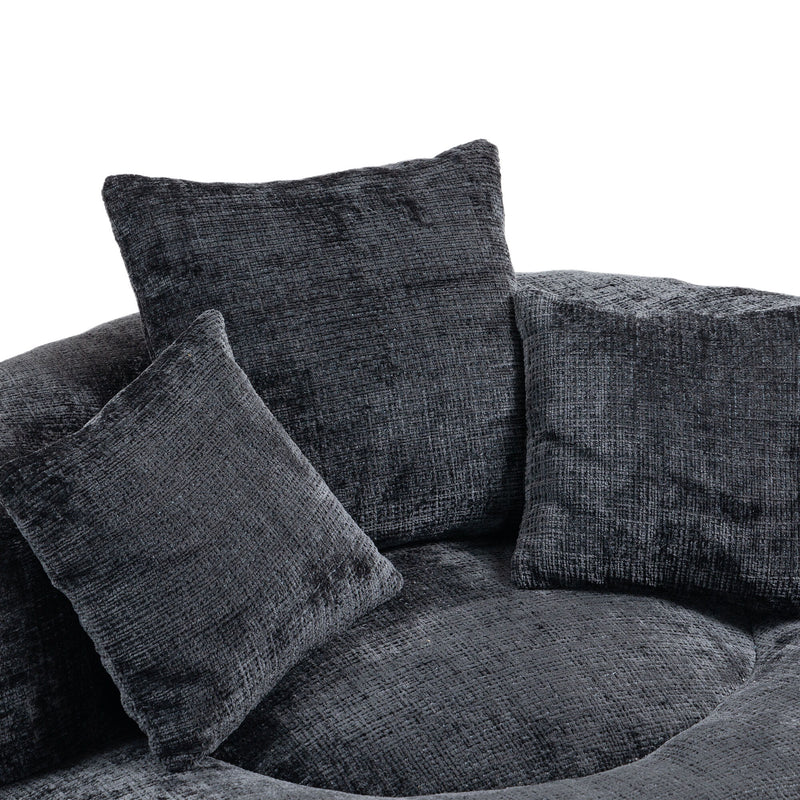 Lazy Sofa High Back Bean Bag Chair Couch With 3 Pillows