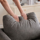 Modern Upholstered Square Swivel Accent Chair With 360 Degree Rotation