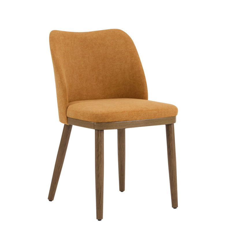 Mid Century Modern Dining Chair With Ergonomic Backrest