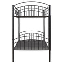 Twin Over Twin Metal Bunk Bed,Divided into Two Beds(Black){OLD SKU:MF280424AAB}