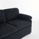 Convertible Pull Out Sofa Bed Queen Size, 3 In 1 With Side Storage